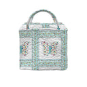 Butterfly Patchwork Turquoise Quilted Handbag