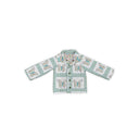Butterfly Patchwork Turquoise Youth Quilted Snap Jacket