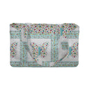 Butterfly Patchwork Turquoise Quilted Tote