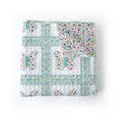 Butterfly Patchwork Turquoise Baby Blanket