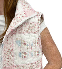Butterfly Patchwork Pastel Quilted Cate Vest