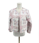 Butterfly Patchwork Pastel Cropped Quilted Jacket