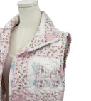 Butterfly Patchwork Pastel Quilted Cate Vest