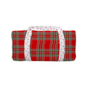 Carrie Plaid Floral Quilted Weekender Duffle Bag