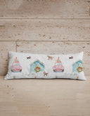Cars and Dogs Pastel Quilted Oblong 14" x33" Pillow