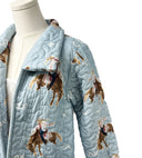 Casey Cowgirl Patchwork Blue Quilted Duster