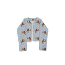 Casey Cowgirl Patchwork Blue Cropped Quilted Jacket