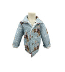 Casey Cowgirl Patchwork Blue Youth Quilted Snap Jacket