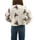 Casey Cowgirl Patchwork Linen Cropped Jacket