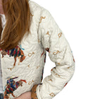 Casey Cowgirl Patchwork Linen Cropped Jacket