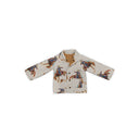 Children's jacket with animal print on a white background