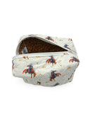 Casey Cowgirl Patchwork Linen Quilted Makeup Bag