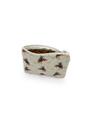 Casey Cowgirl Patchwork Linen Quilted Makeup Bag