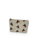 Casey Cowgirl Patchwork Linen Quilted Makeup Bag