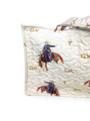 Casey Cowgirl Patchwork Linen Quilted Tote