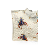 Casey Cowgirl Patchwork Linen Quilted Tote