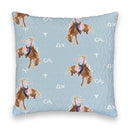 Casey Cowgirl Patchwork Blue Quilted 20" Pillow