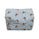 Casey Cowgirl Patchwork Blue Quilted Makeup Bag