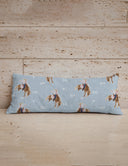 Casey Cowgirl Patchwork Blue Quilted Oblong 14"x33" Pillow