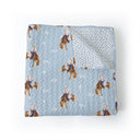 Casey Cowgirl Patchwork Blue Baby Blanket