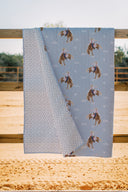 Casey Cowgirl Patchwork Blue Quilt