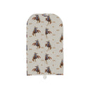 garment bag with cowboy pattern on a white background