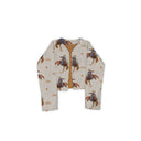 Casey Cowgirl Patchwork Linen Cropped Jacket