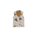 Casey Cowgirl Patchwork Linen Quilted Ruby Vest