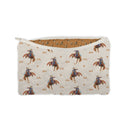 Casey Cowgirl Patchwork Linen Quilted Makeup Bag