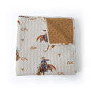Casey Cowgirl Patchwork Linen Baby Blanket