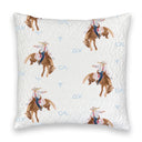 Casey Cowgirl Patchwork White Quilted 20" Pillow