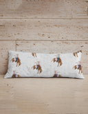Casey Cowgirl Patchwork White Quilted Oblong 14"x33" Pillow