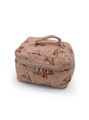 pink quilted travel bag with broncs 