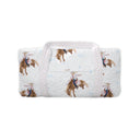 Casey Cowgirl Patchwork White Quilted Weekender Duffle Bag