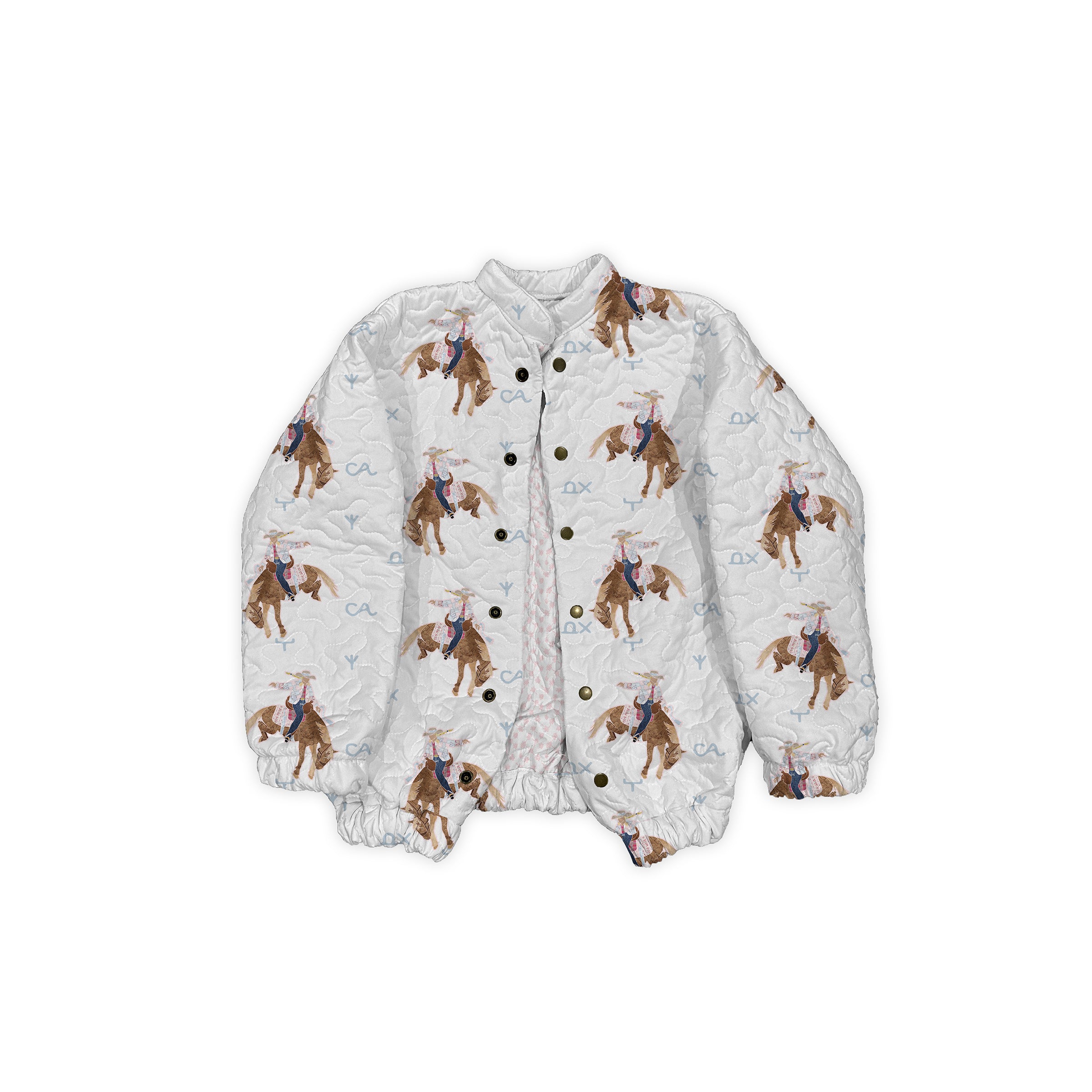 Casey Cowgirl Patchwork White Quilted Bomber Jacket *Web Exclusive ...
