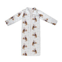 Casey Cowgirl Patchwork White Quilted Maxi Coat *Web Exclusive*