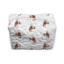 Casey Cowgirl Patchwork White Quilted Makeup Bag