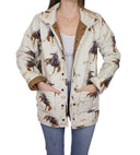 Casey Cowgirl Patchwork Linen Quilted Snap Jacket