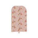 pink quilted garment bag with broncs 