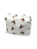 Casey Cowgirl Patchwork White Quilted Makeup Bag