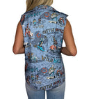 Cattle Drive Chambray Quilted Ruby Vest