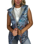 Cattle Drive Chambray Quilted Ruby Vest
