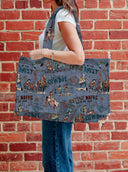 Cattle Drive Chambray Quilted Tote