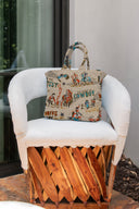 Cattle Drive Linen Quilted Handbag