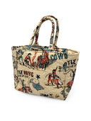 Cattle Drive Linen Quilted Handbag