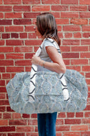 Charlotte Blue Quilted Weekender Duffle Bag