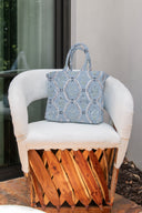 Charlotte Blue Quilted Handbag