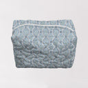 Charlotte Blue Quilted Makeup Bag