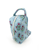 Charlotte Maya Blue Quilted Boot Bag