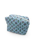 Charlotte Maya Blue Quilted Makeup Bag
